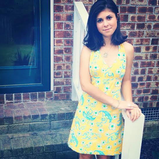 This was taken in my backyard, I got this Lilly dress last summer and it's still one of my favorites. 