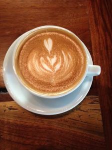 Breakfast on Sunday was at Kudu's. This cappuccino was pretty and yummy! 